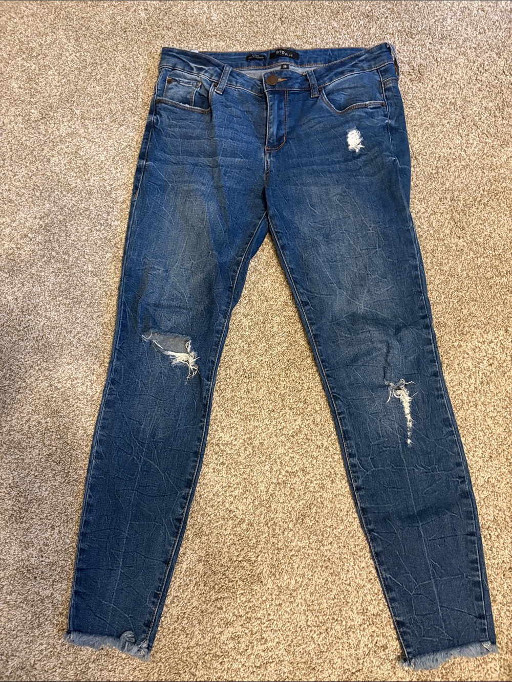 STS Blue Distressed Dark Blue Skinny Jeans
